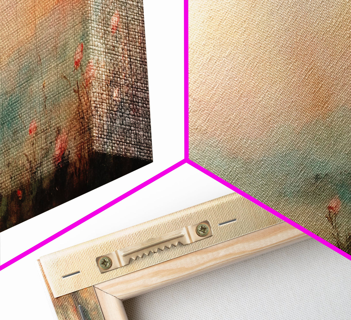 Moody Floral Landscape Painting Print, Panoramic Wall Art, Moody Artwork, Moody Landscape, Moody Wallpaper Wall Art, Moody Art Print