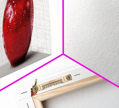 Cherry Painting Print, Panoramic Decor, Cherry Wall Art, Original Cherry Painting Wall Art For Kitchen, Extra Wide Horizontal Art, Cherry Decor