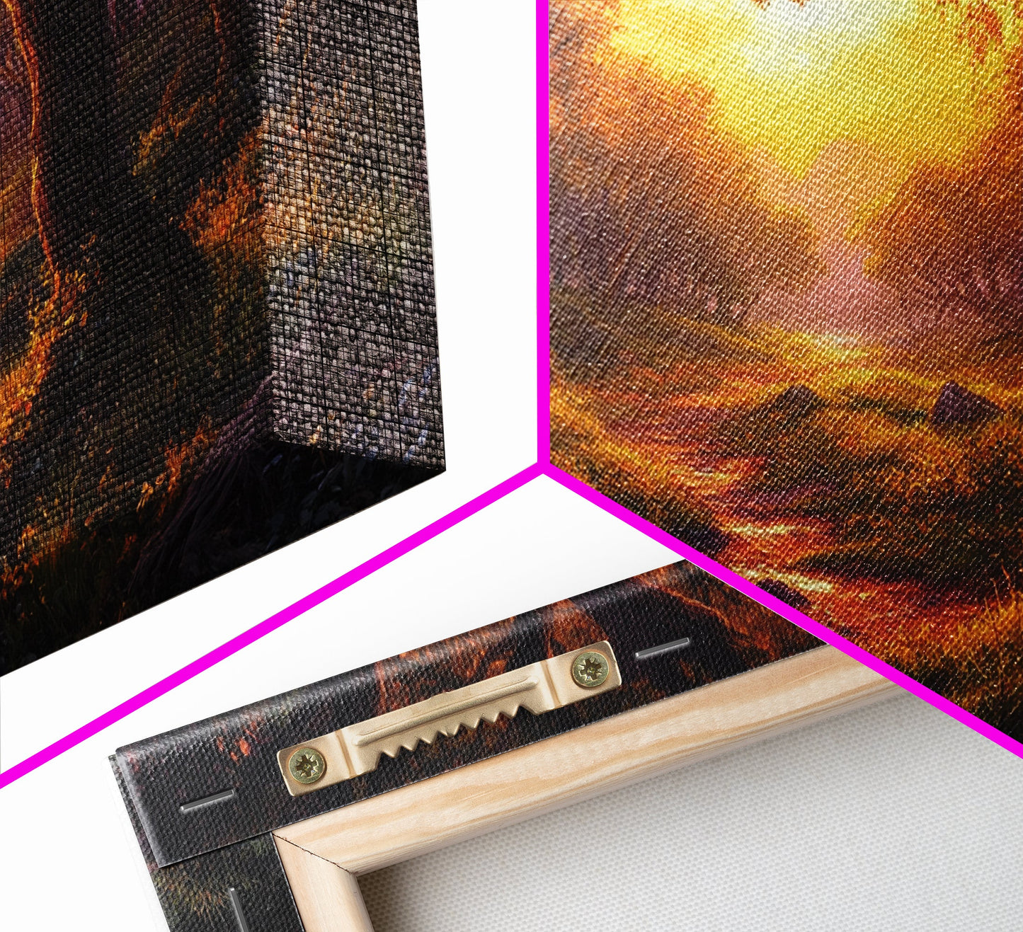 Cute Fantasy Wall Art, Framed Canvas Print, Fantasy Landscape Painting Print, Fairy Art, Fairy Landscape Wall Art Decor