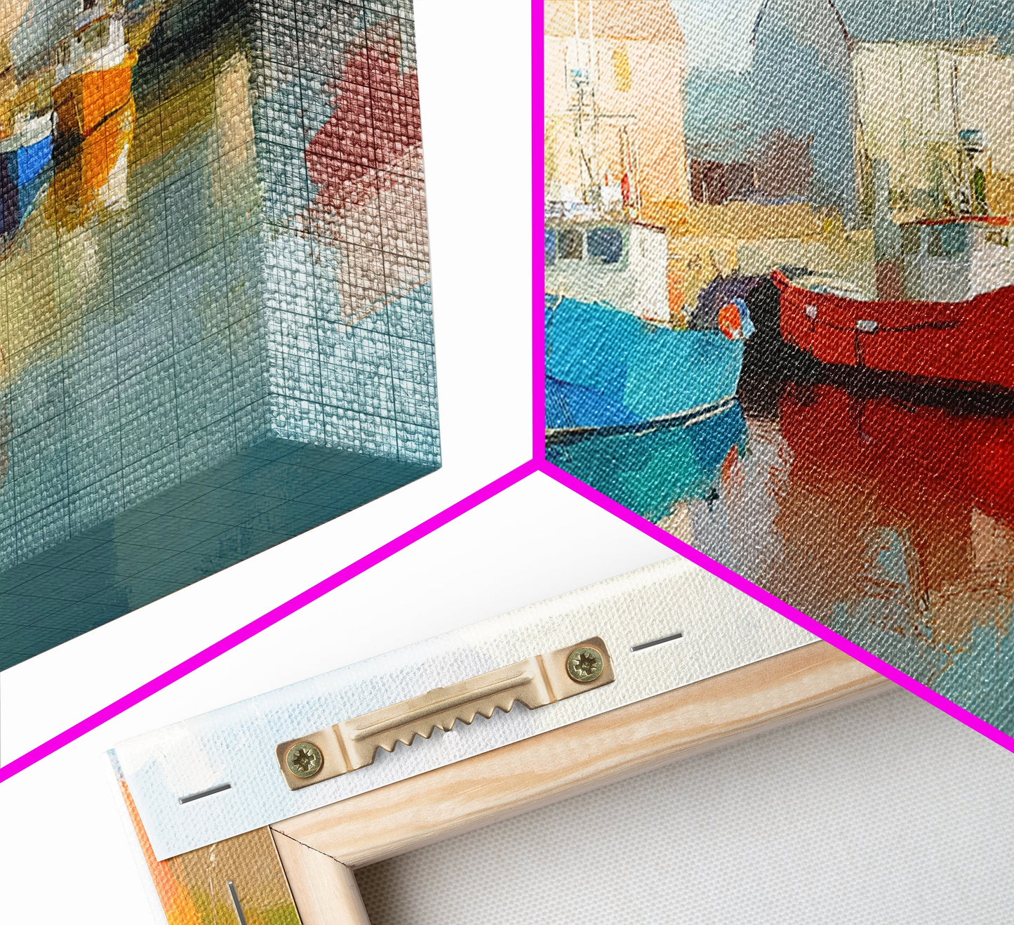 Retro Nantucket Wall Art Framed Canvas Print | Nantucket Oil Painting | Nantucket Decor | Nautical Wall Art | Seascape Painting