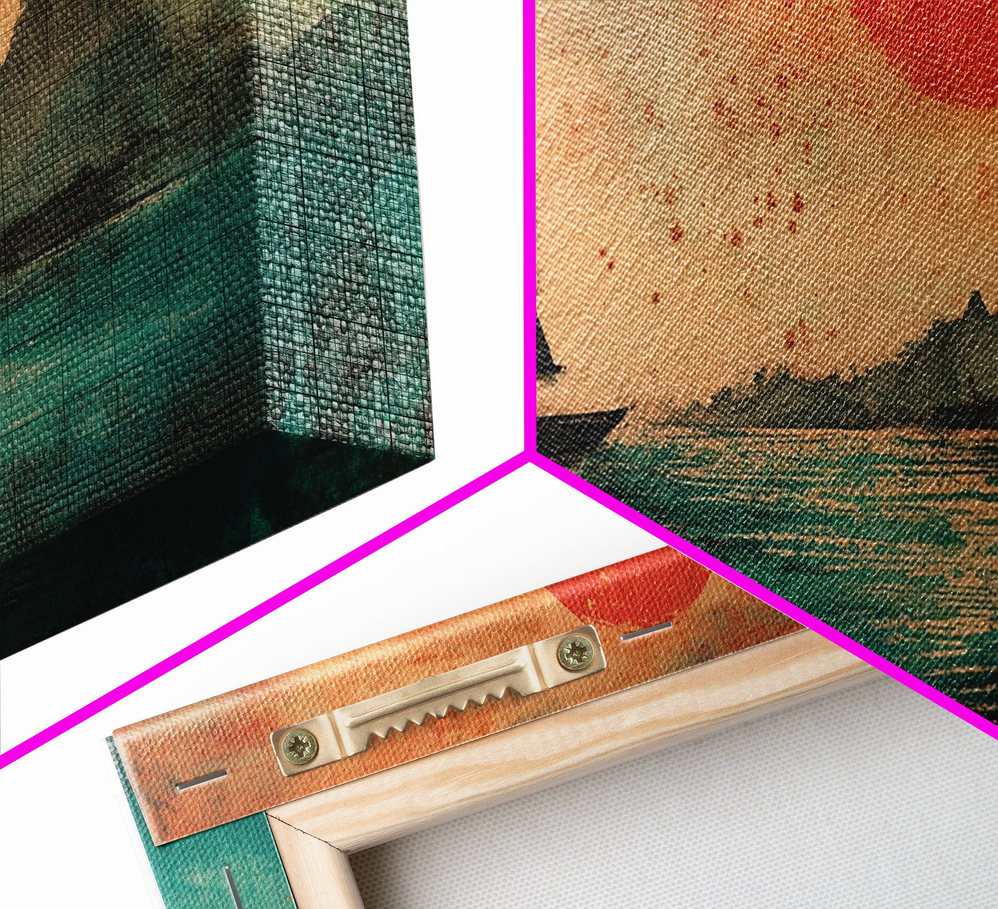 Wabi Sabi Wall Art, Japanese Sailboat Painting Print, Framed Canvas, Ocean Art, Beach House Decor, Bedroom Wall Art, Nautical Wall Art