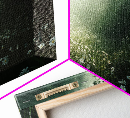 Morning In The Forest - Framed Canvas Print - Fantasy Wall Art - Fantasy Landscape Painting - Fantasy Painting