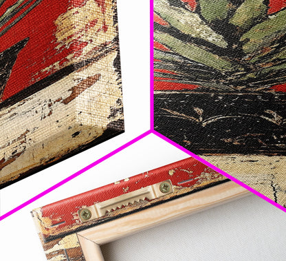 Agave Plant in Red Pot Canvas Print Southwest Wall Art Rustic Decor Botanical Prints Bold Colors Living Room Art