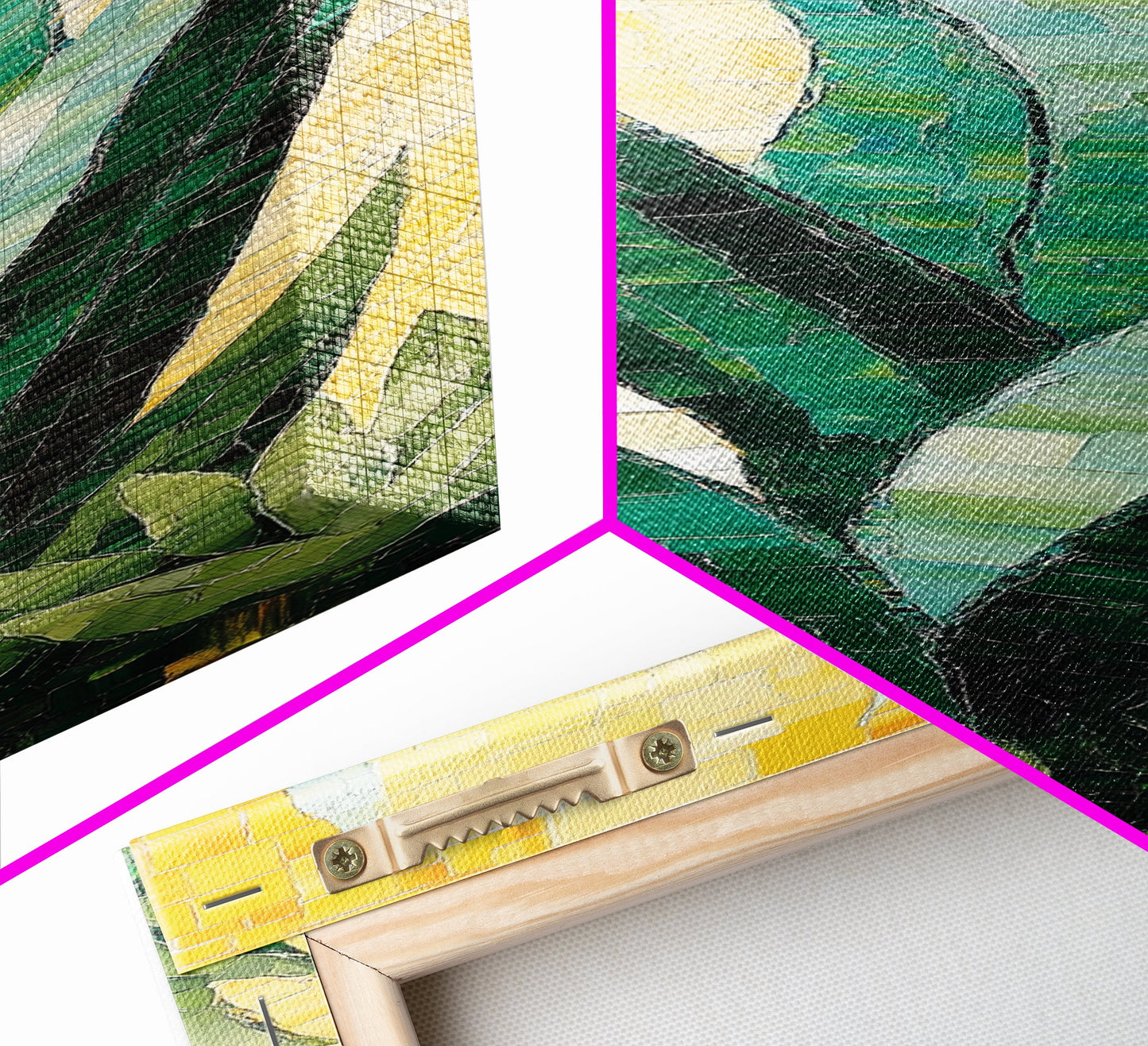 Mosaic Agave Plant Framed Canvas Print Botanical Prints Green Wall Art Rustic Decor Whimsical Art Kitchen Decor