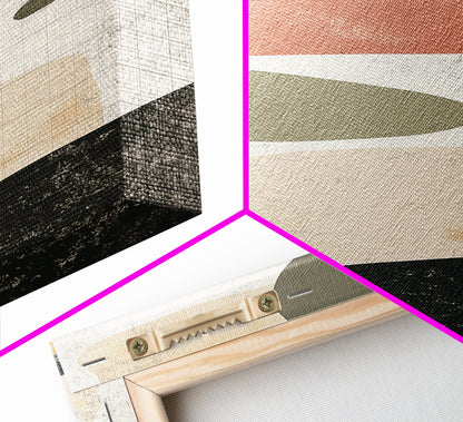 Framed Canvas Print Geometric Abstract Art Minimalist Wall Art Modern Living Room Decor Ideal Boho Art Bedroom Modern Fall Wall Art