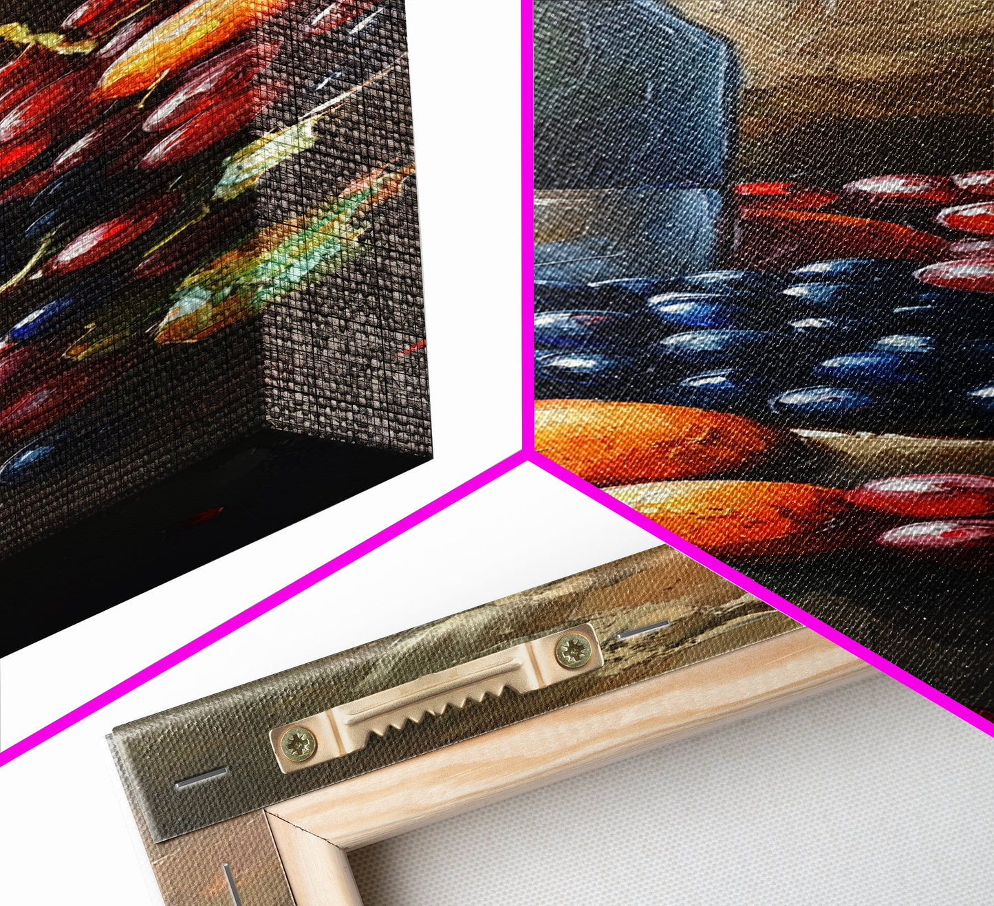 Skinny Vertical Art for Wine Cellar, Wine Room Art, Still Life Oil Painting of Wine and Grapes, Victorian Oil Painting, Retro Kitchen Decor