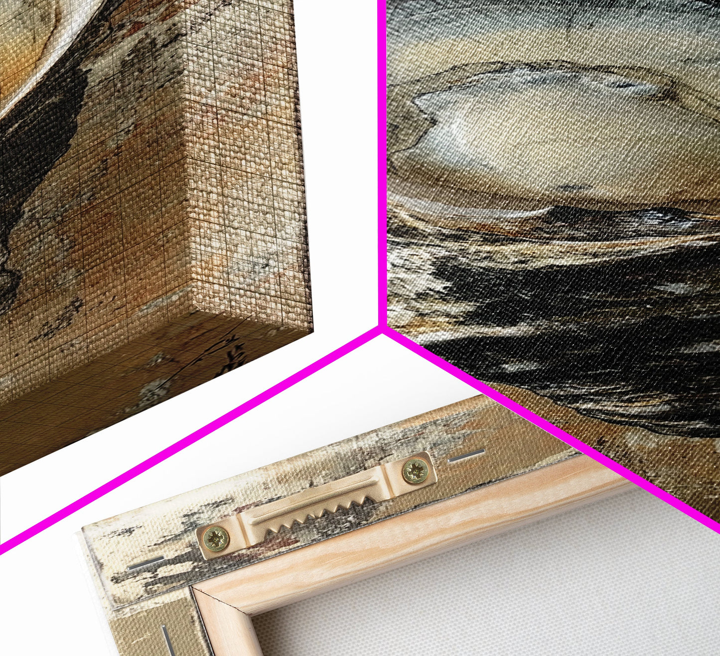 Koi Fish Framed Canvas Print Long Narrow Wall Art Zen Decor Coastal Decor Whimsical Art Tall Skinny Art for Bedroom Above Bed