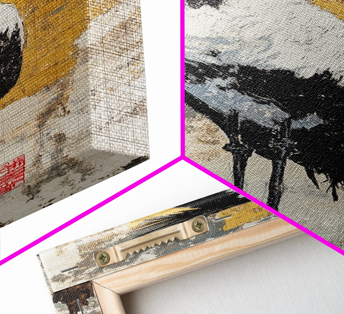 Wild Wolf Canvas Print Rustic Wall Art Tall Skinny Art for Bedroom Farmhouse Decor Animal Art Living Room Wall Art Gift Idea