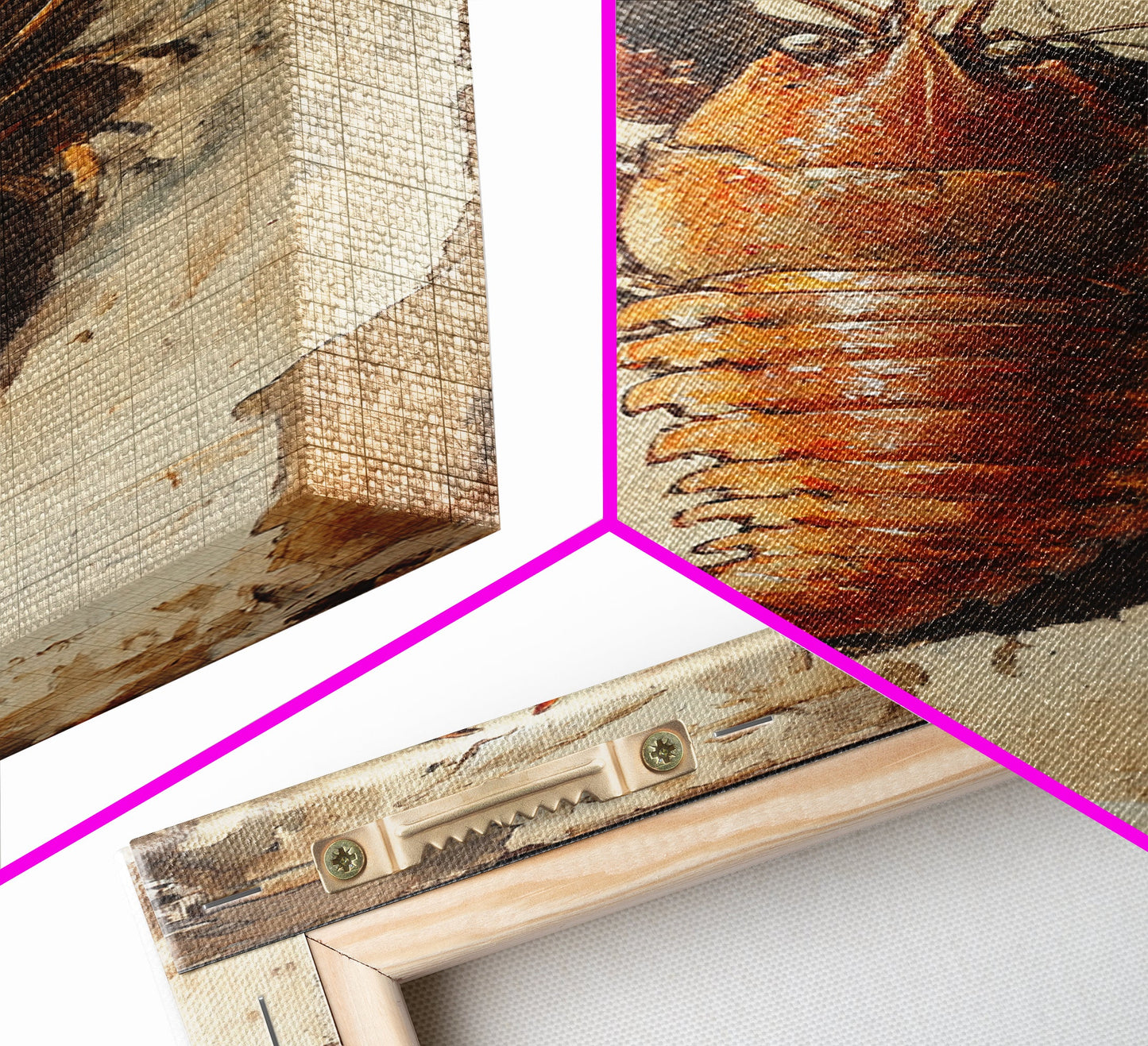 Funky Kitchen Art Framed Canvas Print, Crayfish Painting, New Orleans Cajun Wall Art, Oil Painting for Kitchen, Tall Skinny Art