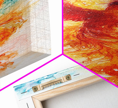 Ethereal Phoenix Rising from the Ashes in Subtle Pastel Shades – Mystical Bird Canvas Print, Ideal Wall Art for Calm and Cozy Spaces