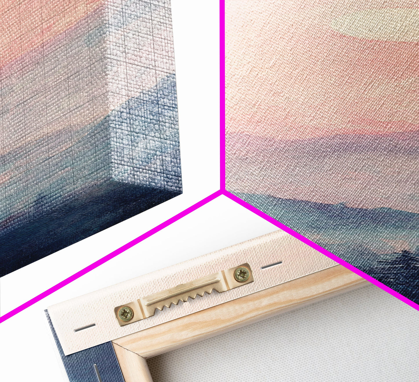 Sunset Over the Blue Ridge Mountains, Framed Canvas Print, Blue Ridge Mountains Painting, Home Decor, Ready To Hang Art, Mountain Painting