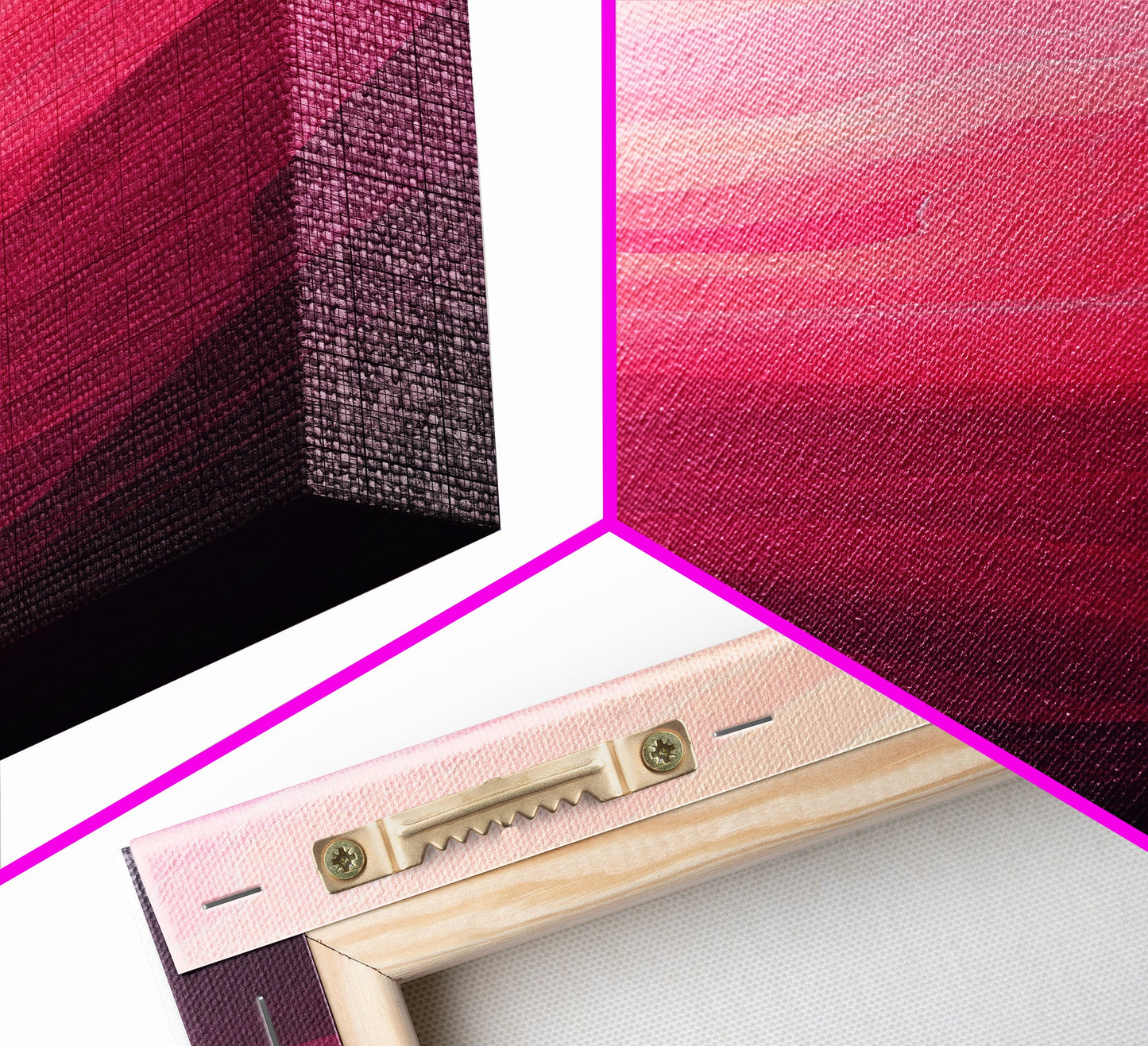 Pink Abstract Art Framed Canvas Print Minimalist Wabi Sabi Light Pink Wall Art Vertical Living Room or Bedroom Decor