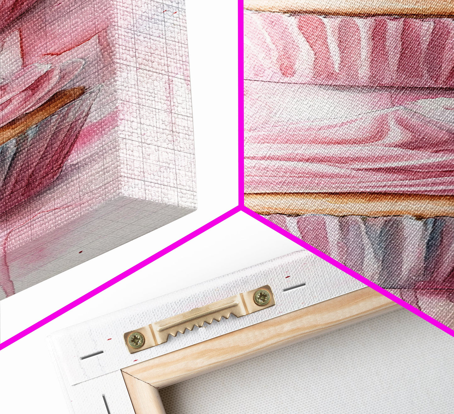 Cupcake Watercolor Canvas Print Food Review Kitchen Art Whimsical Art Rustic Decor Light Pink Wall Art Vertical Gift Idea Above Sofa