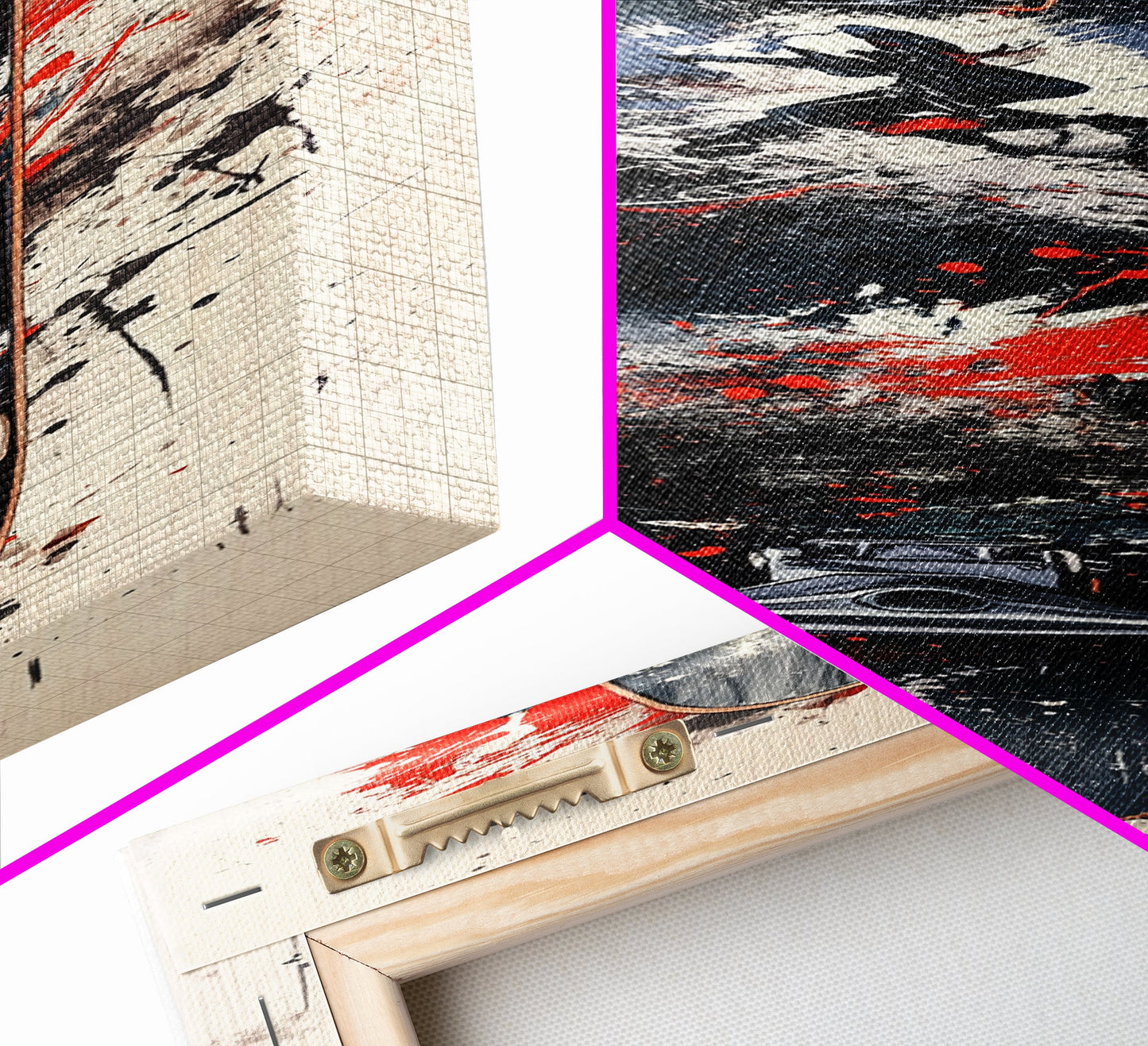 Graffiti Style Skateboard Canvas Print, Abstract Red and Black Wall Art, Urban Skateboard Art, Gift Idea for Living Room or Bedroom