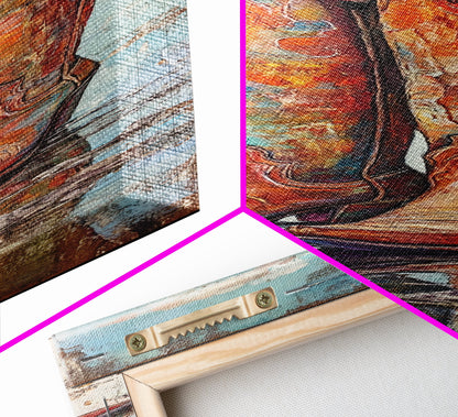 Rustic Cowboy Boots Canvas Print, Coastal Cowgirl Wall Art, Farmhouse Rustic Decor, Western Style Vertical Skinny Artwork