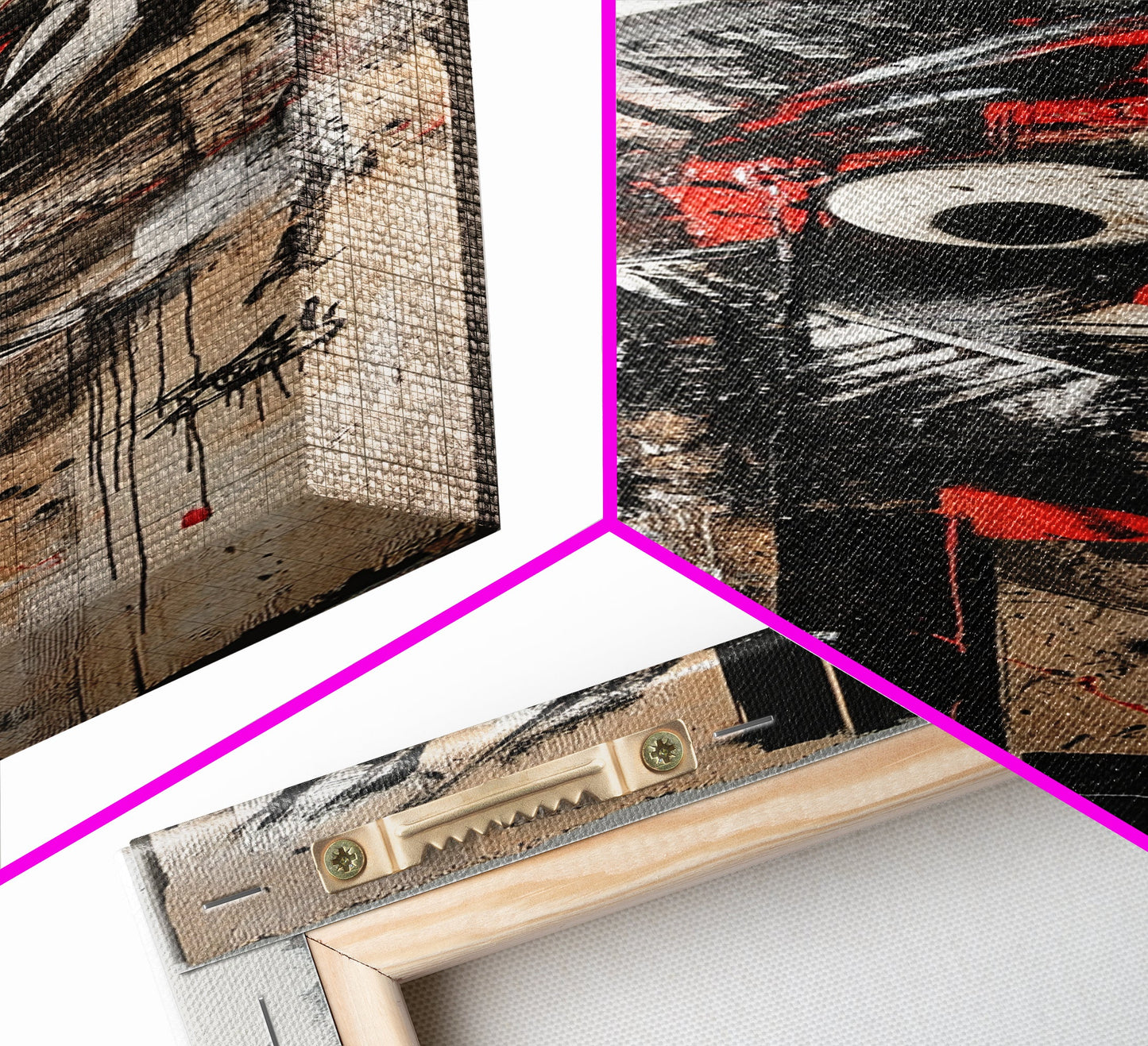 Abstract Graffiti Art Canvas Print with Bold Colors and Urban Style, Perfect Wall Art Gift Idea for Modern Minimalist Spaces