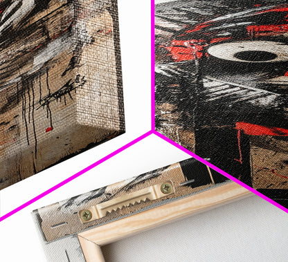 Abstract Graffiti Art Canvas Print with Bold Colors and Urban Style, Perfect Wall Art Gift Idea for Modern Minimalist Spaces