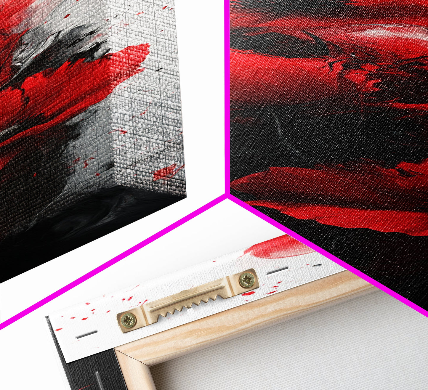 Dramatic Poppy Art Black and White Red Wall Art Framed Canvas Print California Poppy Art Rustic Home Decor Tall Skinny Art