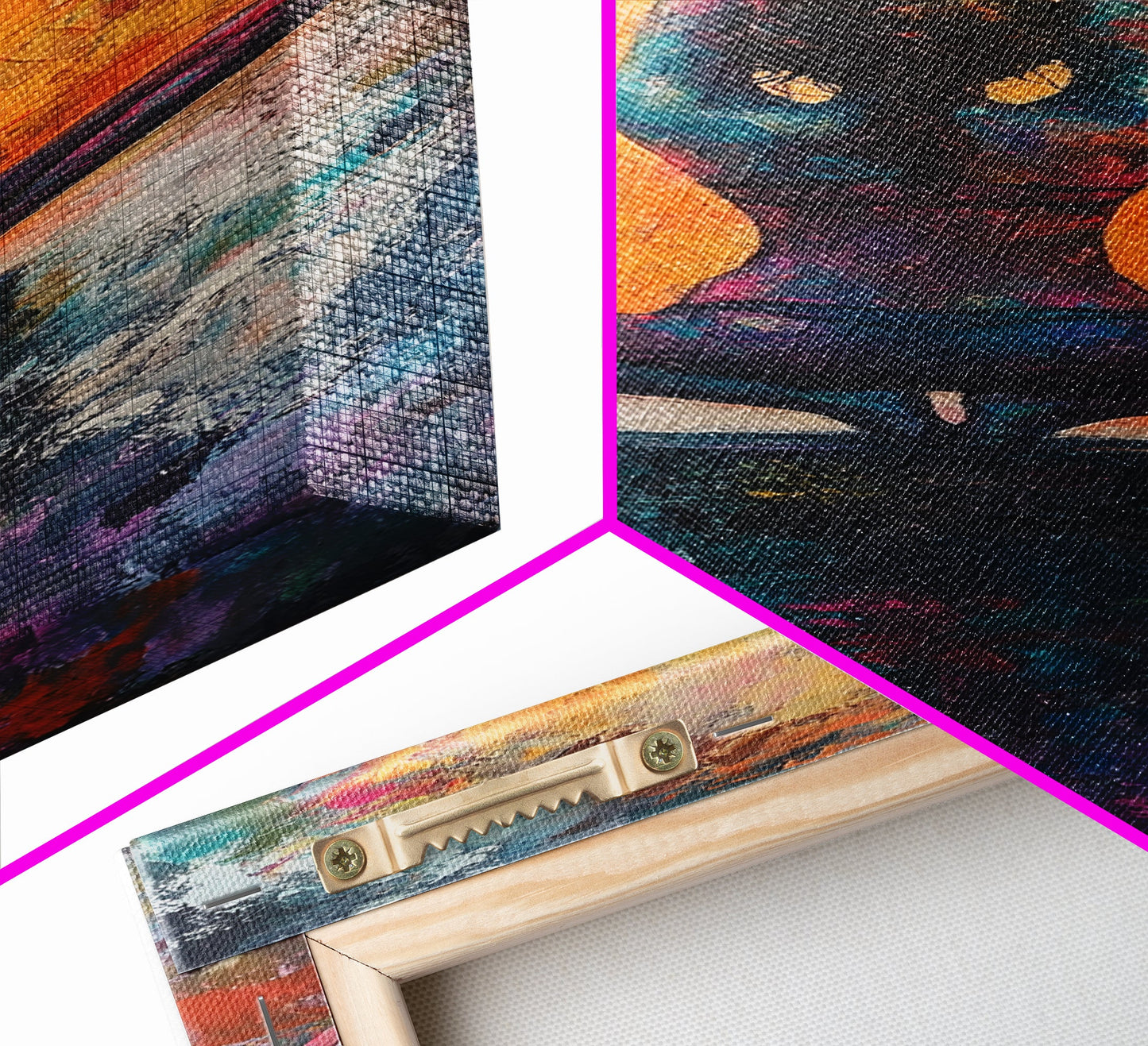 Yoga Art Framed Canvas Print Meditation Decor Zen Wall Art Vibrant Painting Vertical Art for Bedroom or Yoga Room