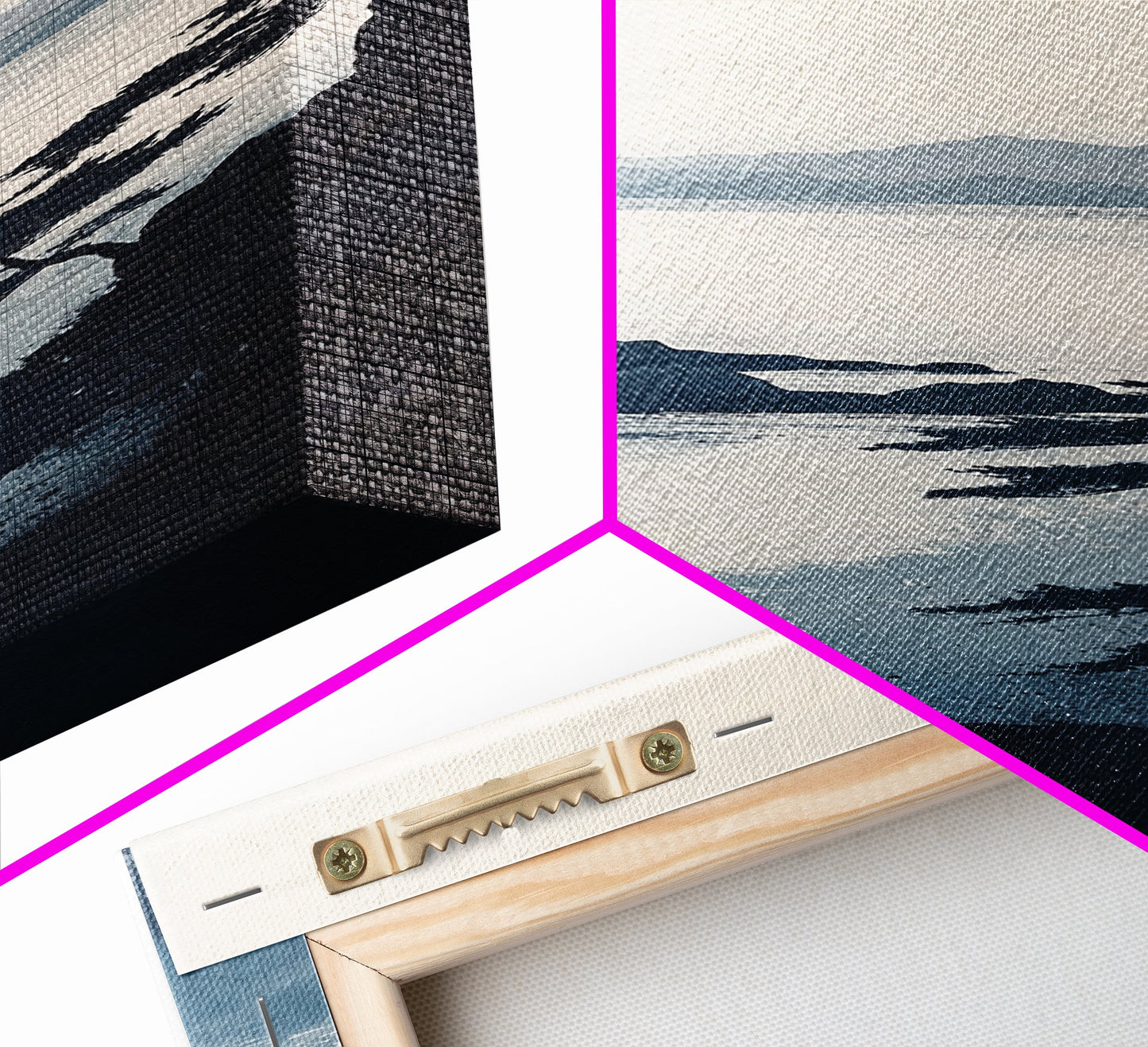 Ocean Cliff Horizon Canvas Print Nautical Wall Art Minimalist Decor Seascape Art Bedroom or Living Room Rustic Coastal Piece