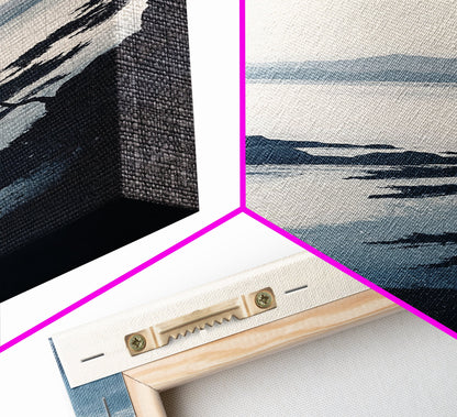 Ocean Cliff Horizon Canvas Print Nautical Wall Art Minimalist Decor Seascape Art Bedroom or Living Room Rustic Coastal Piece