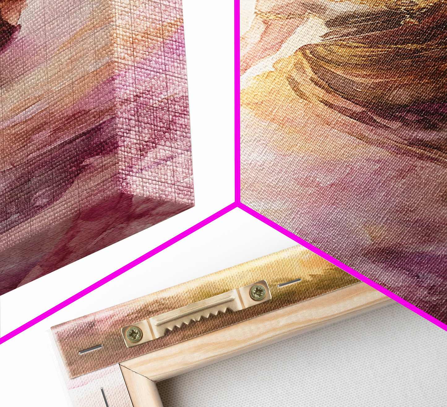 Ethereal Woman Canvas Print With Goddess Art, Light Pink Wall Art, Minimalist Art Perfect For Yoga Studio Or Feminine Spaces