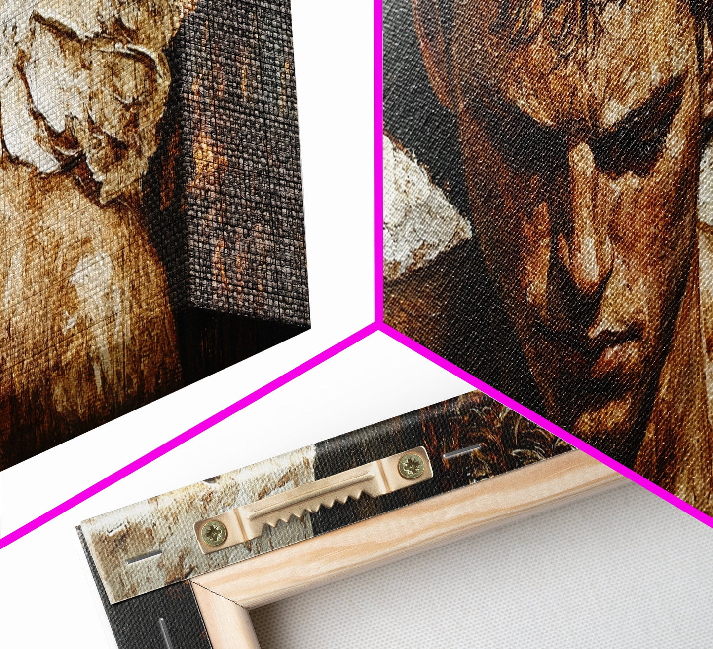 Brooding Angel Canvas Print Dark Romance Painting Moody Art Gothic Wall Art Bedroom Serenity Modern Rustic Living Room Decor