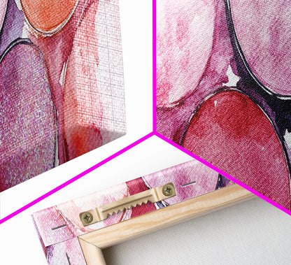 Glitter Eyeshadow Art Canvas Print Makeup Lover Decor Light Pink Abstract Wall Art Bedroom Aesthetic Makeup Room Glamorous Artwork