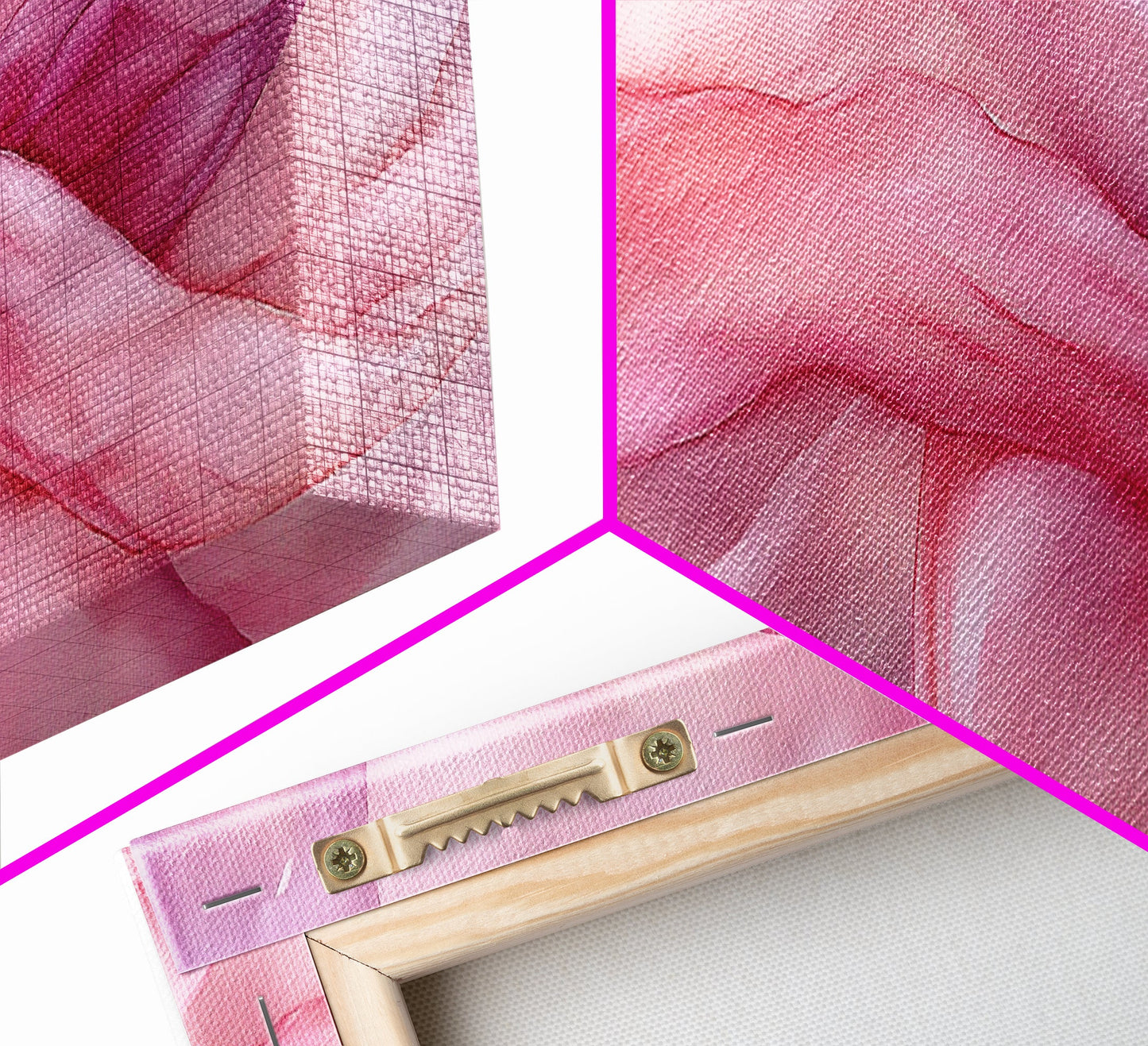 Light Pink Abstract Canvas Print Living Room Wall Art Horizontal Pink Wall Art Feminine Wabi Sabi Art Minimalist Extra Wide Art