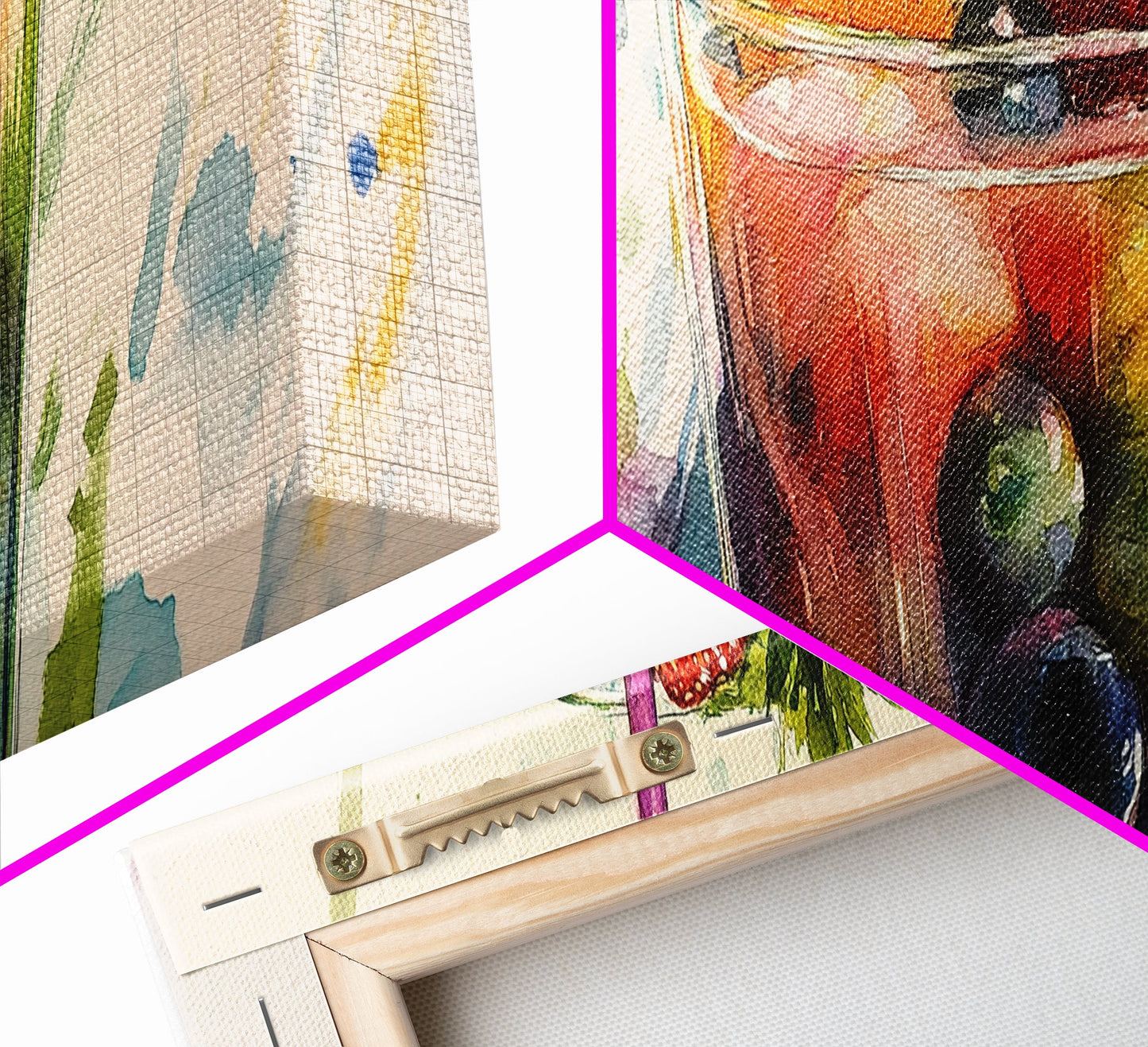 Canvas Print Vibrant Martini Wall Art Fruit of the Spirit Kitchen Art Horizontal Modern Decor Gift Idea Panoramic Painting