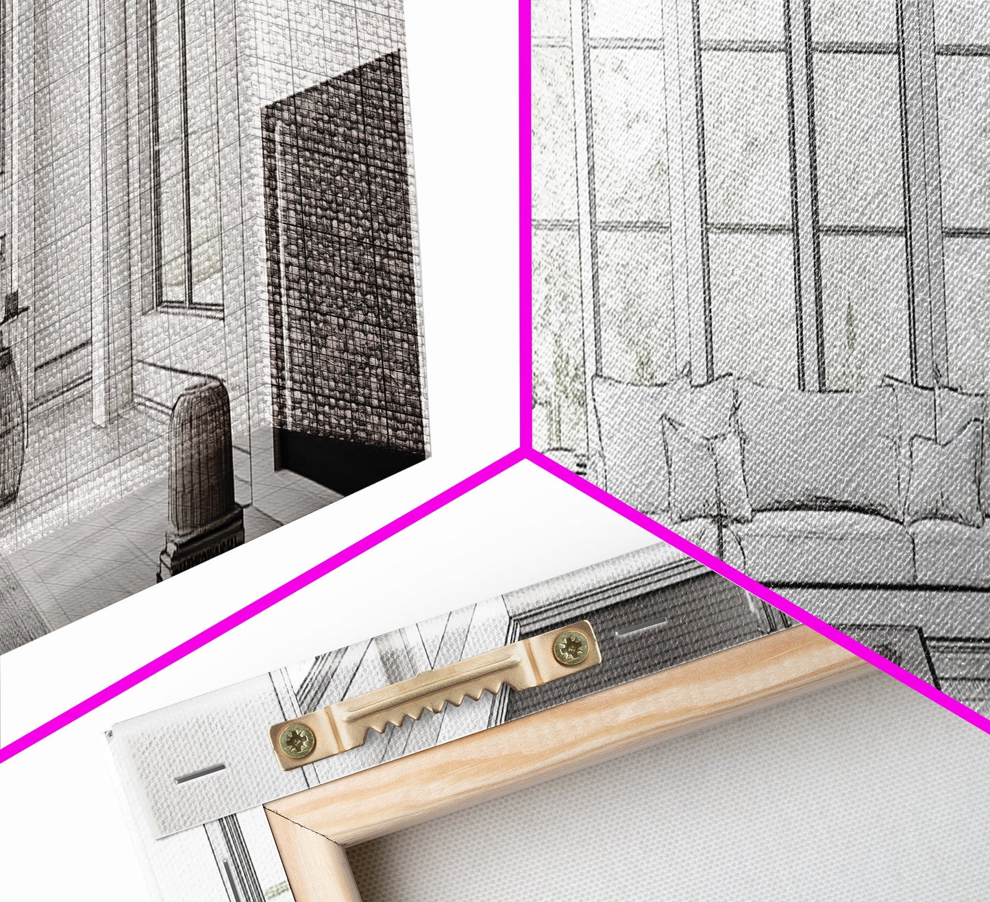 Extra Wide Canvas Print Living Room Art Modern Wabi Sabi Art Panoramic Neutral Design Rustic Farmhouse Minimalist Wall Decor