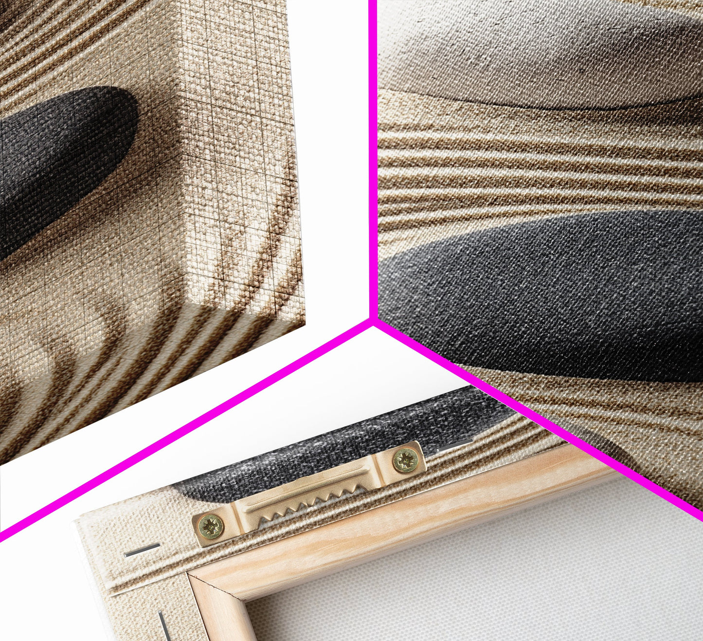 Black White Zen Stones Canvas Print Minimalist Zen Wall Art Wabi Sabi Artwork Rustic Zen Decor Living Room Art Bedroom Artwork