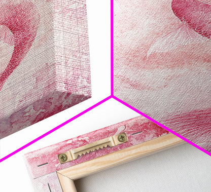 Canvas Print Koi Fish Painting Pink Abstract Art Zen Wall Art Minimalist Artwork Living Room Decor Gift Idea Bedroom Wall Art