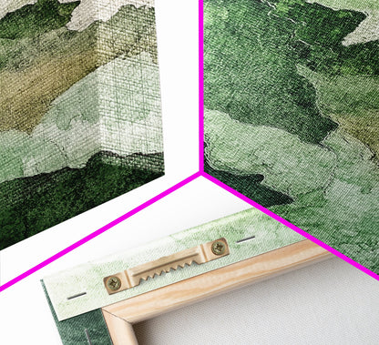 Textured Green Framed Canvas Print, Sage Green Wall Art, Modern Rustic Decor, Minimalist Bedroom Art, Vertical Skinny Wall Art