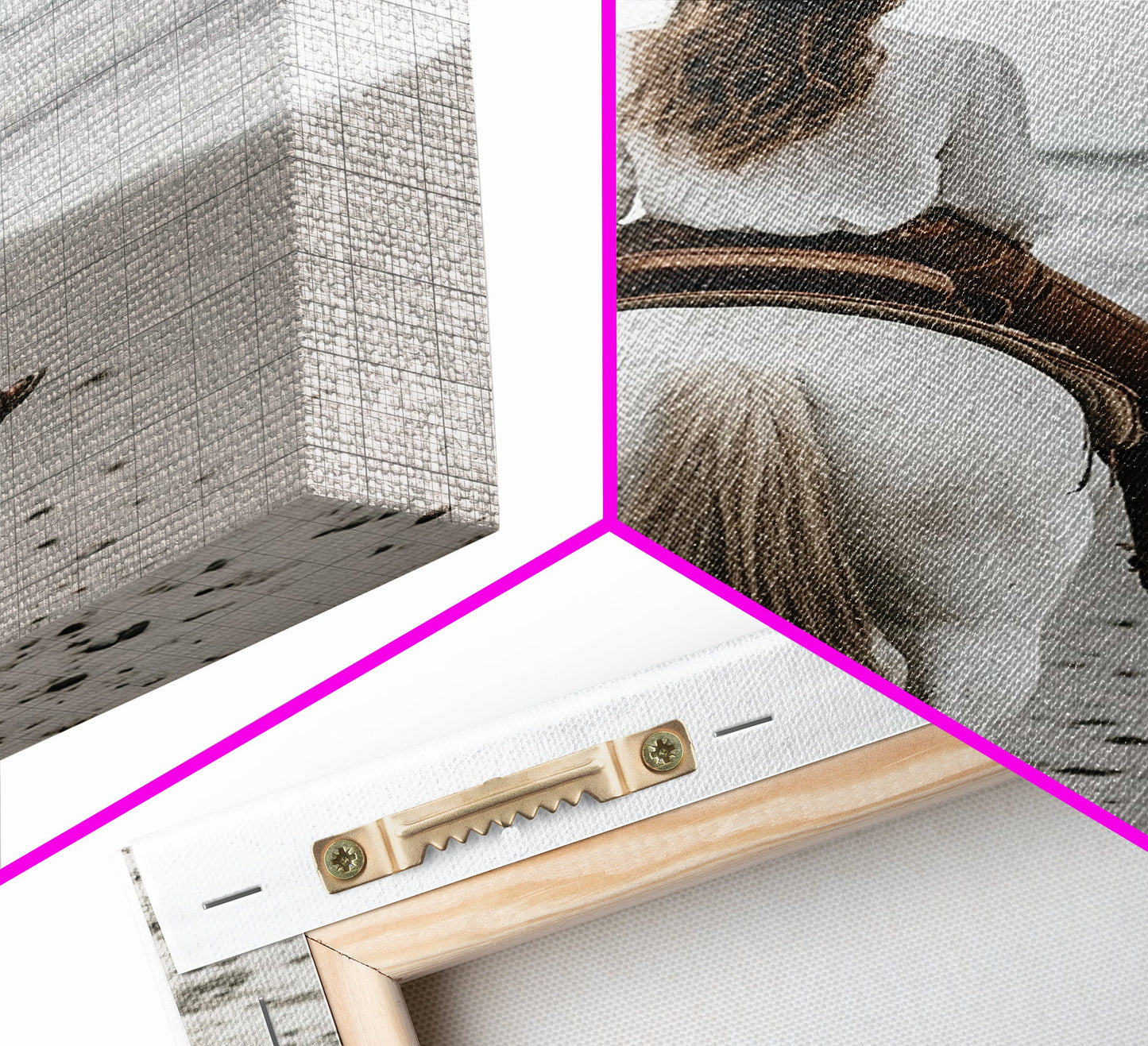 Serene Beach Ride Canvas Print Horse and Ocean Wall Art Coastal Cowgirl Rustic Decor Framed Canvas Home Living Room Artwork Gift