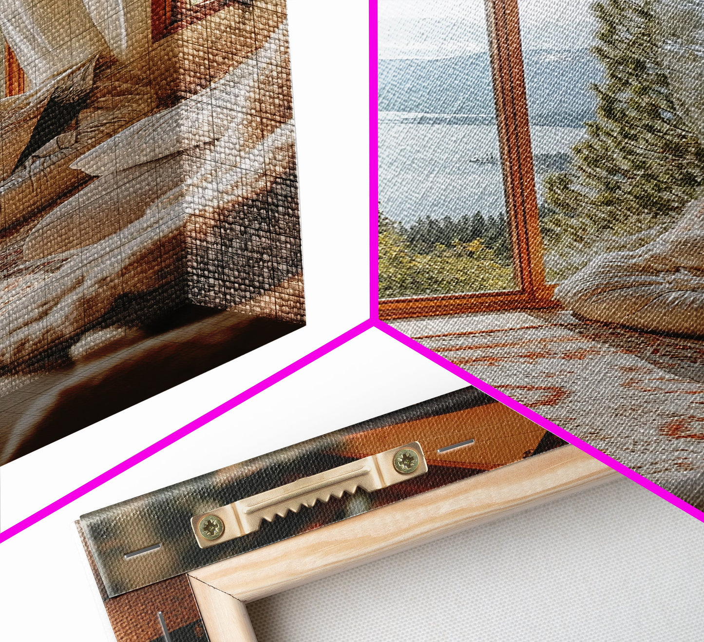 Cozy Lake View Canvas Print Coastal Wall Art Bedroom Decor Lake Tahoe Art Nautical Wall Art Rustic Decor Above Bed Wall Art