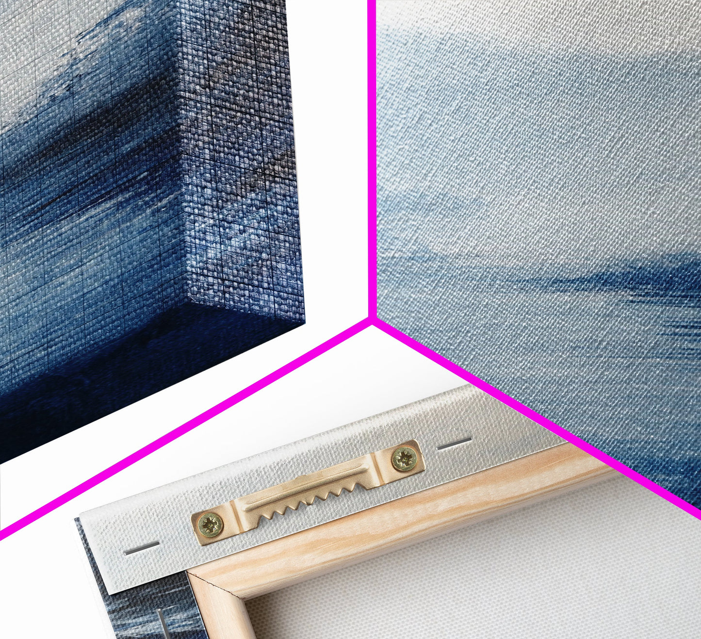 Misty Mountains, smoky mountain art, moody art, panoramic painting, vertical wall art, rustic decor, Canvas Print