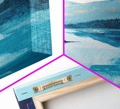 Southwest Wall Art, Framed Canvas Print, geometric wall art, vibrant mountain painting, rustic decor, landscape painting