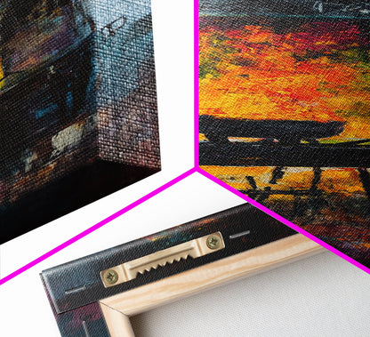 Witch cauldron, dark romance painting, moody art, gothic decor, black magic wall art, Halloween art, framed canvas print