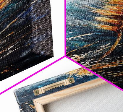 Wheat Field, rustic wall art, farmhouse art, botanical prints, framed canvas print, moody art, autumn painting, above couch art