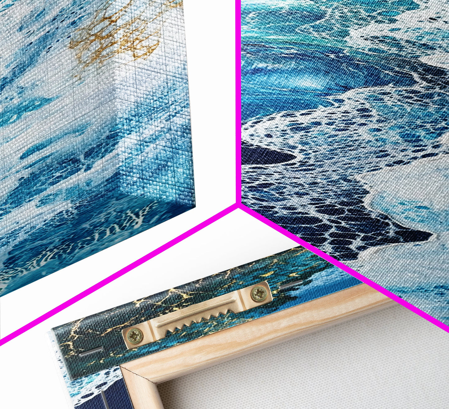 Abstract Ocean Painting, Nautical Wall Art, Coastal Wall Art, Seascape Painting, Blue and Green Wall Art, Canvas Print, Gift Idea