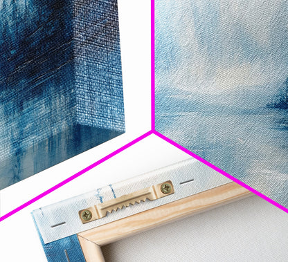 Neblige Seelandschaft, Stimmungsvolle Kunst, Kiefernlandschaft, Landschaftsgemälde, Gerahmter Leinwanddruck, Schlafzimmerkunst, Wandbild über dem Bett