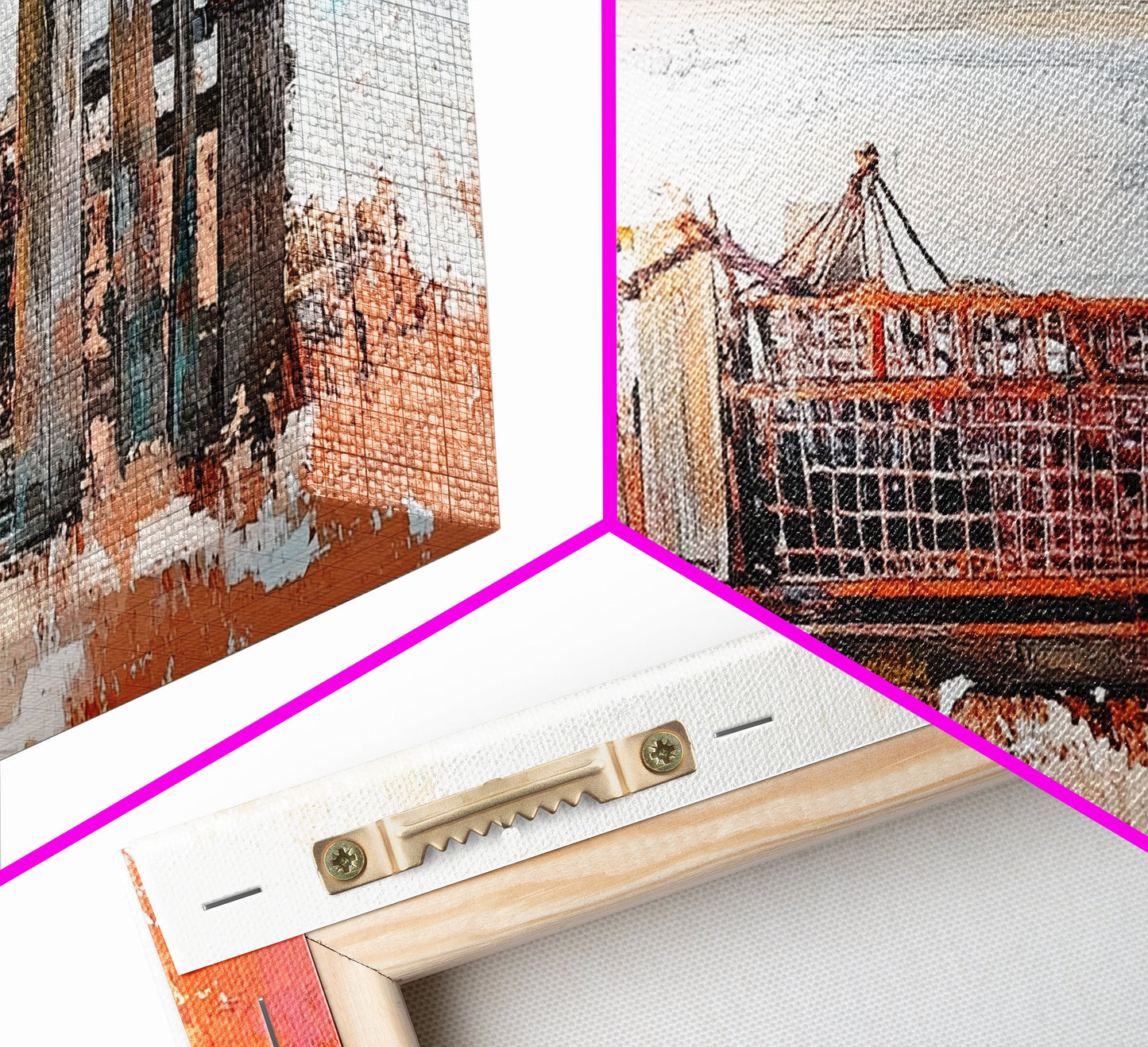 Rustic Dock, coastal decor, rustic art, farmhouse art, seascape painting, nautical painting, framed canvas print, extra wide art