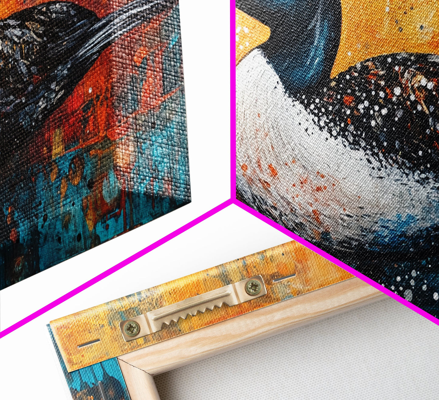 Gemälde eines Seetauchers, Vogelkunst, Tierkunst, Naturmalerei, Wandbild mit türkisfarbenem Motiv, gerahmter Leinwanddruck, Seedekor, rustikale Wandkunst