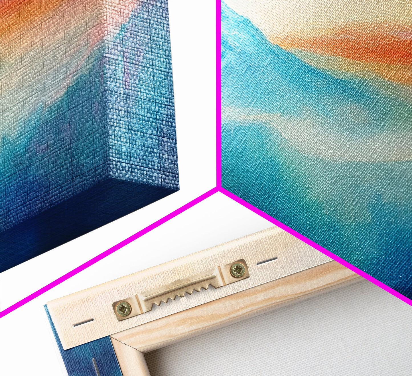 Mountain Landscape Art, Smoky Mountain Art, Blue and Green Wall Art, Nature Wall Art, Rustic Decor, Minimalist Art, Framed Canvas Print