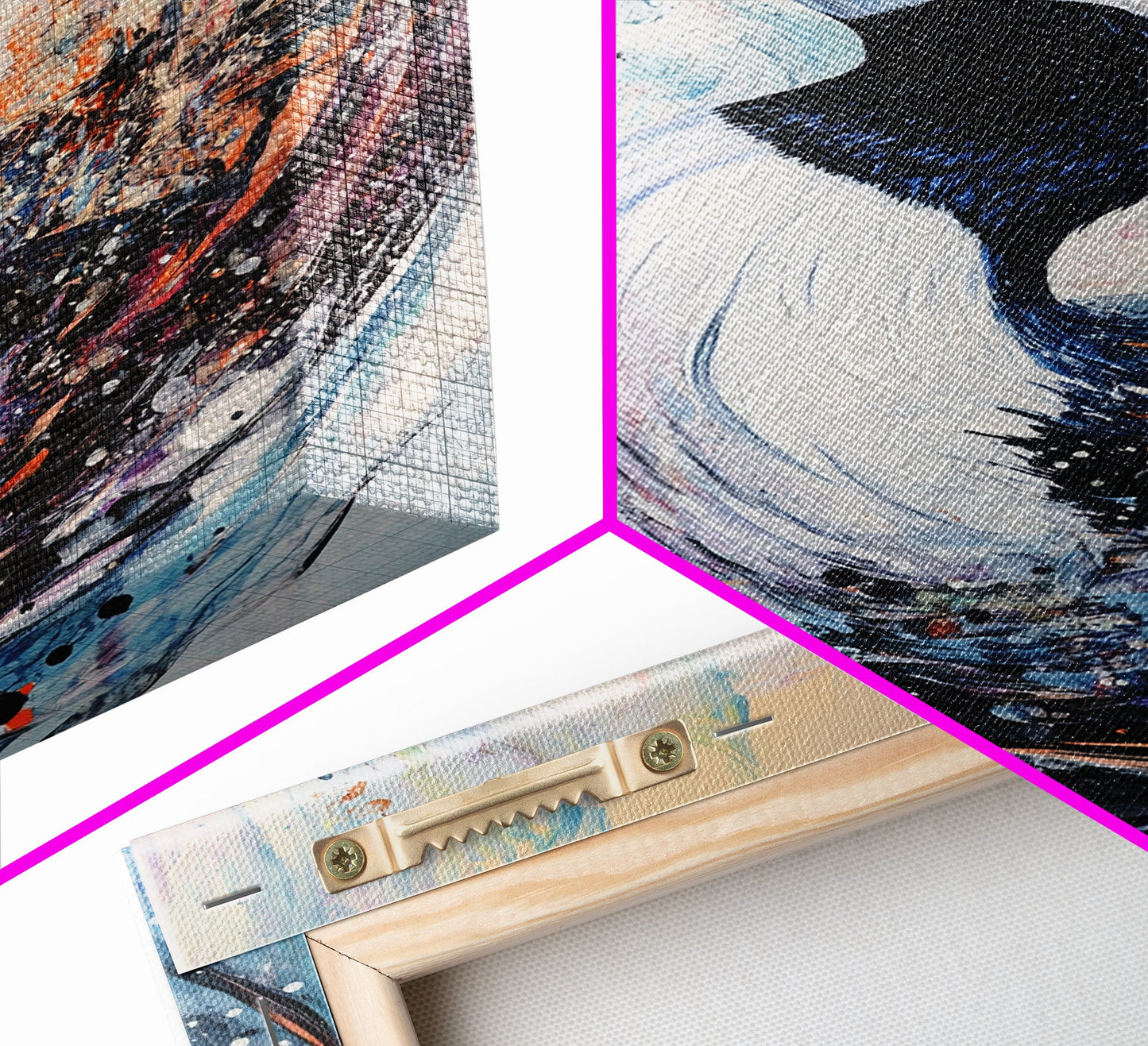 Abstract Loon, bird art, teal wall art, moody art, coastal decor, nautical painting, gift idea for her, Canvas Print, living room art