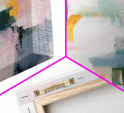 Abstract Art, Light Pink Wall Art, Pink Abstract Art, Minimalist Art, Modern Art Print, Canvas Print, Extra Wide Art, Boho Art