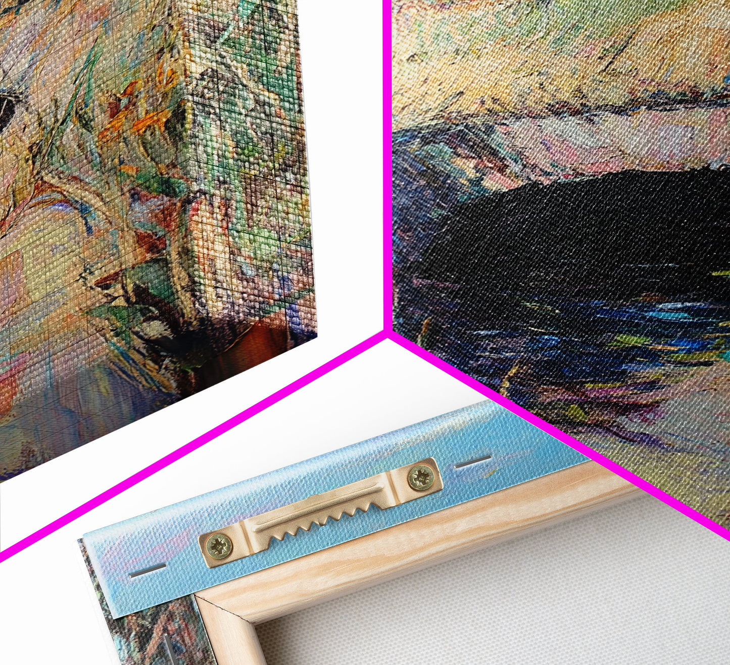 Coastal Landscape, Ireland painting, countryside decor, farmhouse art, blue and green wall art, framed canvas print, landscape painting