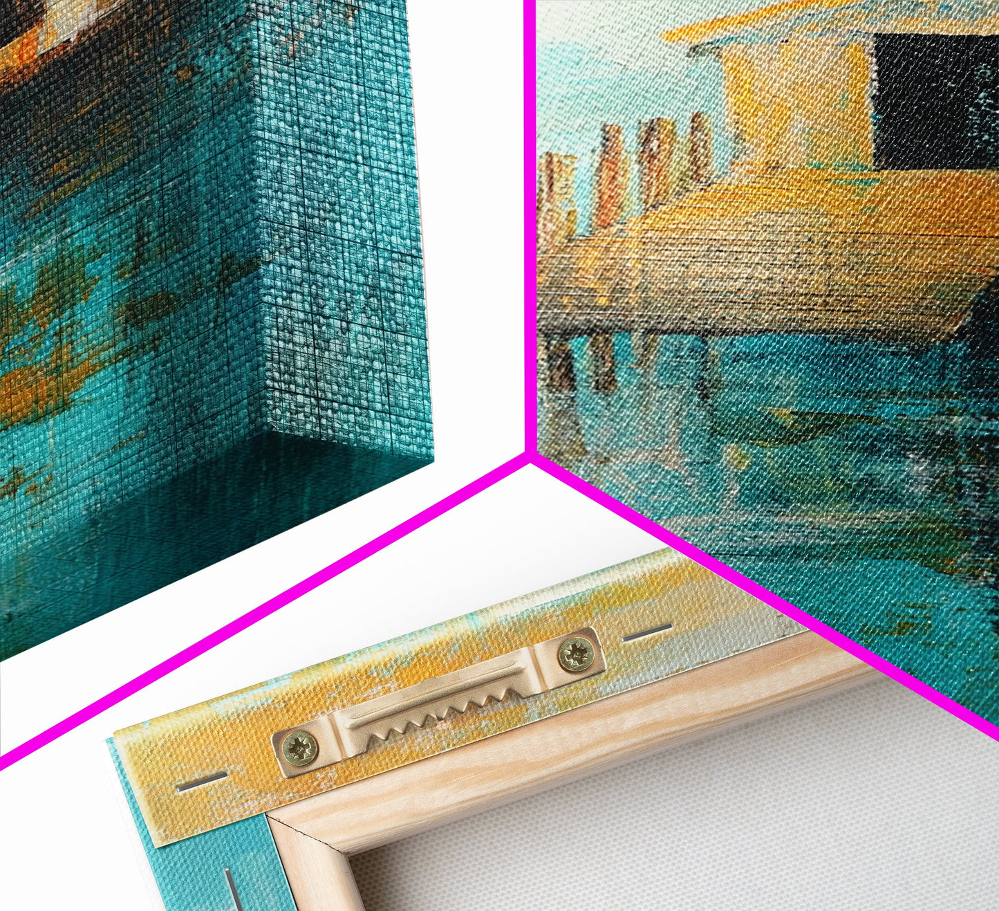 Fishing Shack, Nautical Painting, Coastal Wall Art, Rustic Wall Art, Ocean Art, Living Room Art, Canvas Print, Gift Idea