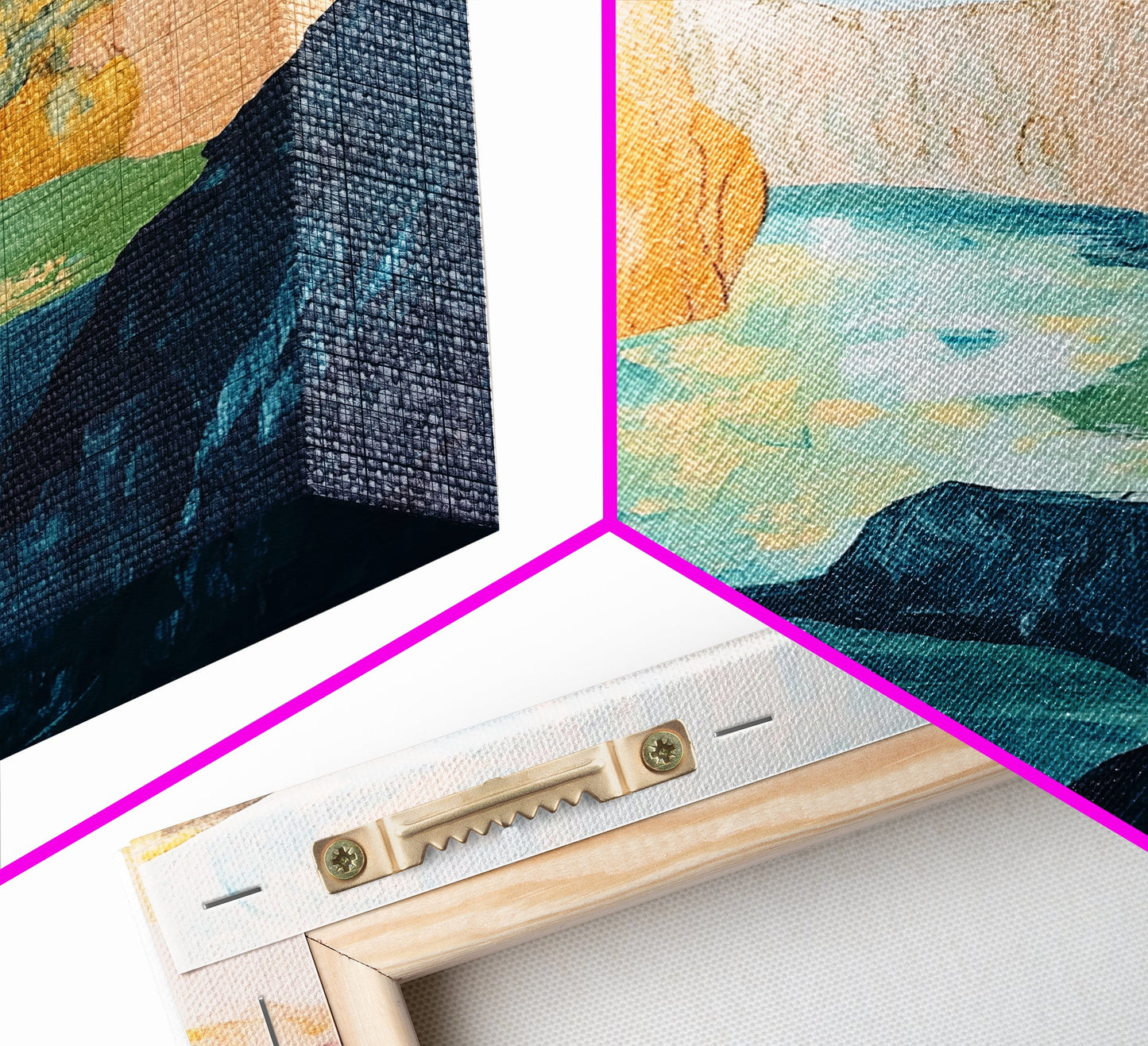 Canyon River, Southwest Wall Art, Mountain Painting, Rustic Art, Landscape Painting, Extra Wide Art, Boho Art, Framed Canvas Print